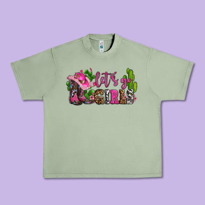 Lets Go Girls With Boots And Hats Urban Heavy Tee Designed By Adodesignshop