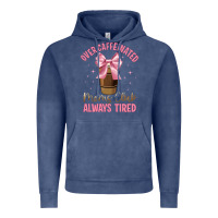 Vintage Denim over caffeinated moms club Vintage Hoodie - JahusDesignShop