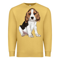 Antique Gold beagle puppy Premium Sweatshirt - LillyAllenDesigns