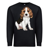 Black beagle puppy Premium Sweatshirt - LillyAllenDesigns