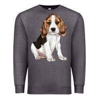 Charcoal Heather beagle puppy Premium Sweatshirt - LillyAllenDesigns