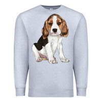 Heather Grey beagle puppy Premium Sweatshirt - LillyAllenDesigns