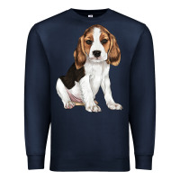 Navy beagle puppy Premium Sweatshirt - LillyAllenDesigns