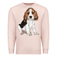 Pale Pink beagle puppy Premium Sweatshirt - LillyAllenDesigns
