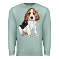 Seafoam beagle puppy Premium Sweatshirt - LillyAllenDesigns