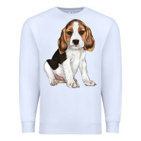 White beagle puppy Premium Sweatshirt - LillyAllenDesigns