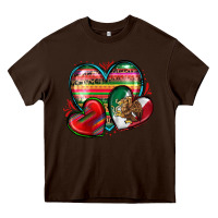 Chocolate Brown mexican hearts Heavy Core Tee - Zillion Design Studio