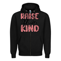 Black raise them kind Zipper Hoodie - MaliasSmallBusiness