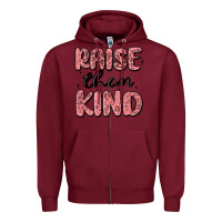 Burgundy raise them kind Zipper Hoodie - MaliasSmallBusiness