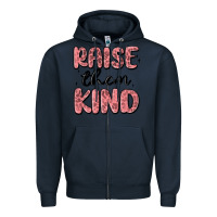 Navy raise them kind Zipper Hoodie - MaliasSmallBusiness