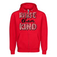 Red raise them kind Zipper Hoodie - MaliasSmallBusiness