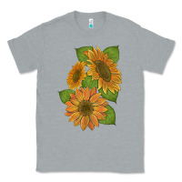 Heather Grey sunflowers Classic Tee - Artiststas