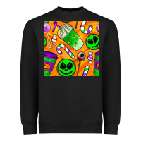 Black halloween snacks seamless pattern Heavyweight Sweatshirt - BundleAndBundleShop