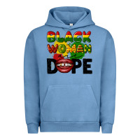 Pigment Pebble Blue black woman are dope Urban Hoodie - CowGirlArtShop