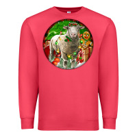 Cardinal christmas dorset sheep Premium Sweatshirt - LillyAllenDesigns