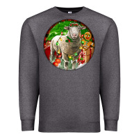 Charcoal Heather christmas dorset sheep Premium Sweatshirt - LillyAllenDesigns