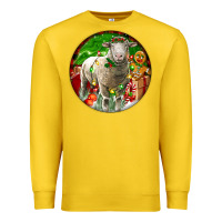 Lemon christmas dorset sheep Premium Sweatshirt - LillyAllenDesigns