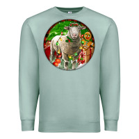 Seafoam christmas dorset sheep Premium Sweatshirt - LillyAllenDesigns