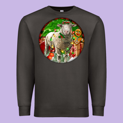 Christmas Dorset Sheep Premium Sweatshirt Designed By Lillyallendesigns
