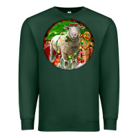 Sports Green christmas dorset sheep Premium Sweatshirt - LillyAllenDesigns