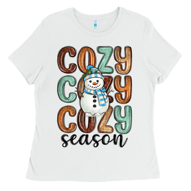 Cozy Season Snowman Ladies Tee by MaliasSmallBusiness | Teevron
