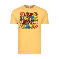Vintage Mustard little sister biggest fan softball Vintage Tee - AdoDesignShop