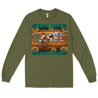 Army Green western nurse glitter leopard sunflowers Long Sleeve Tee - BarkalooDesign