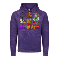Cloud Purple happy hallothanksmas trees Vintage Hoodie - AdoDesignShop