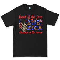 Black land of the free america because of the brave Premium Tee - texasbilliewilder
