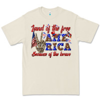 Land Of The Free America Because Of The Brave Premium Tee | Teevron