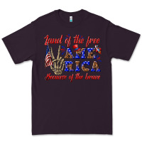 Plum land of the free america because of the brave Premium Tee - texasbilliewilder