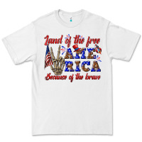 White land of the free america because of the brave Premium Tee - texasbilliewilder