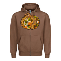 Chestnut Leopard cowhide sunflower pumpkin Zipper Hoodie - NancyCooperArtShop