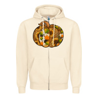 Sandshell Leopard cowhide sunflower pumpkin Zipper Hoodie - NancyCooperArtShop