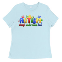 Baby Blue autism accept understand love Ladies Tee - MaliasSmallBusiness