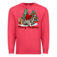 Cardinal Merry Christmas Gray Squirrel Premium Sweatshirt - LillyAllenDesigns