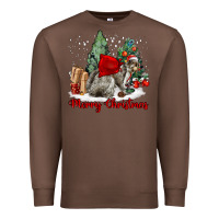 Chestnut Merry Christmas Gray Squirrel Premium Sweatshirt - LillyAllenDesigns