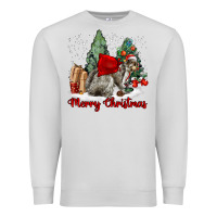 Dove Grey Merry Christmas Gray Squirrel Premium Sweatshirt - LillyAllenDesigns