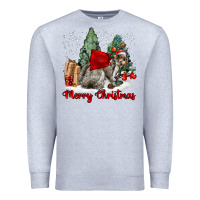 Heather Grey Merry Christmas Gray Squirrel Premium Sweatshirt - LillyAllenDesigns