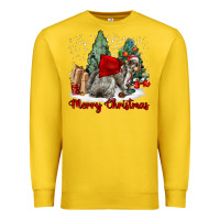 Lemon Merry Christmas Gray Squirrel Premium Sweatshirt - LillyAllenDesigns