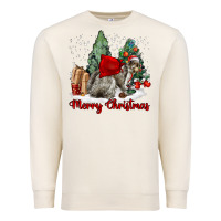 Sandshell Merry Christmas Gray Squirrel Premium Sweatshirt - LillyAllenDesigns