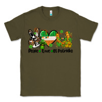 Army Green peace love st patricks Classic Tee - AdoDesignShop