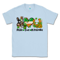 Dusty Blue peace love st patricks Classic Tee - AdoDesignShop