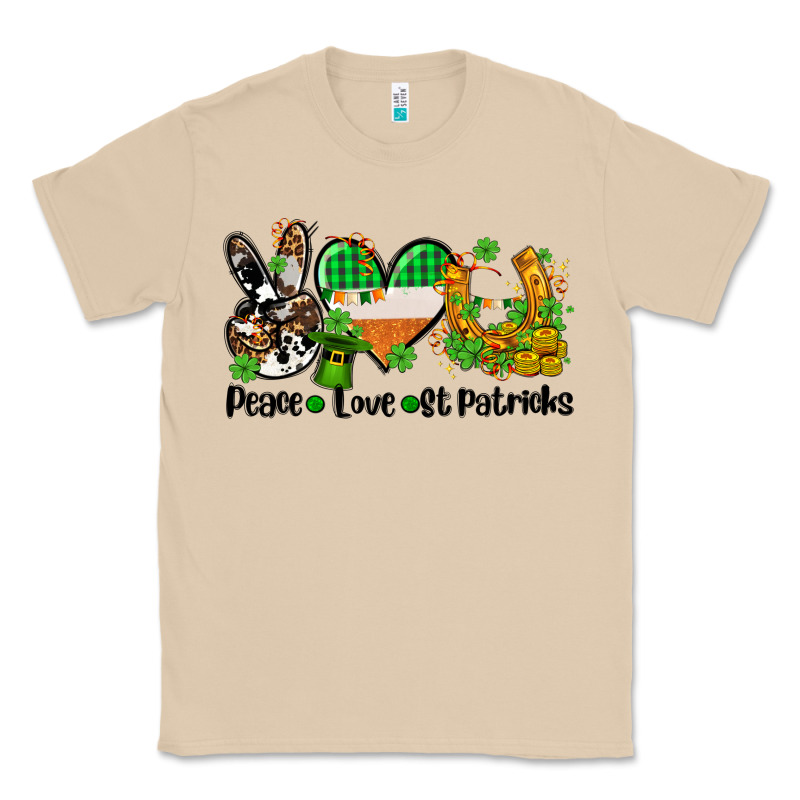 Peace Love St Patricks Classic Tee by AdoDesignShop | Teevron