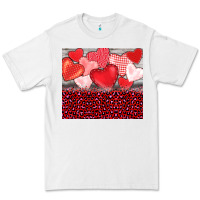 White valentine's day red hearts red leopard Premium Tee - BarkalooDesign