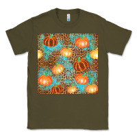 Army Green plaid fall pumpkin seamless Classic Tee - AdoDesignShop