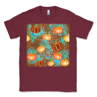 Burgundy plaid fall pumpkin seamless Classic Tee - AdoDesignShop