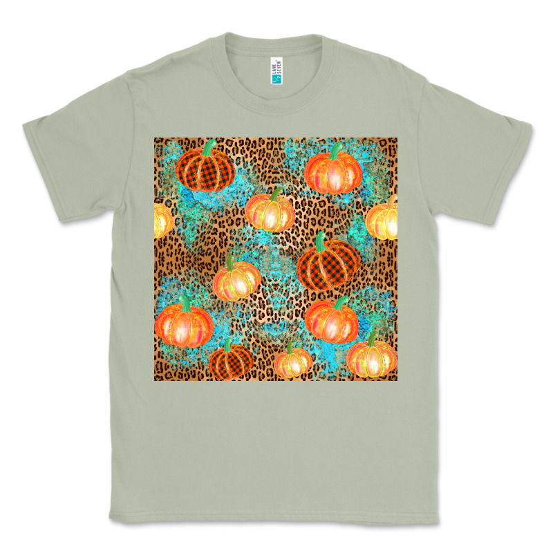 Plaid Fall Pumpkin Seamless Classic Tee by AdoDesignShop | Teevron