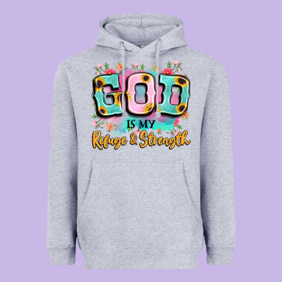 God Is My Refuge And Strength Heavyweight Hoodie Designed By Lillyallendesigns