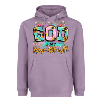 Lavender god is my refuge and strength Heavyweight Hoodie - LillyAllenDesigns